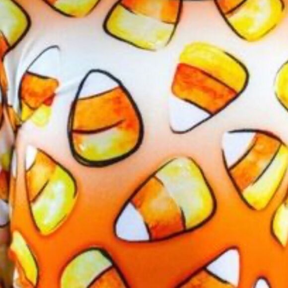 BIRDIE BEAN‎ CANDY CORN WOMEN'S LOUNGE SET BLACK/ORANGE S NWT IN PKG - Picture 2 of 6